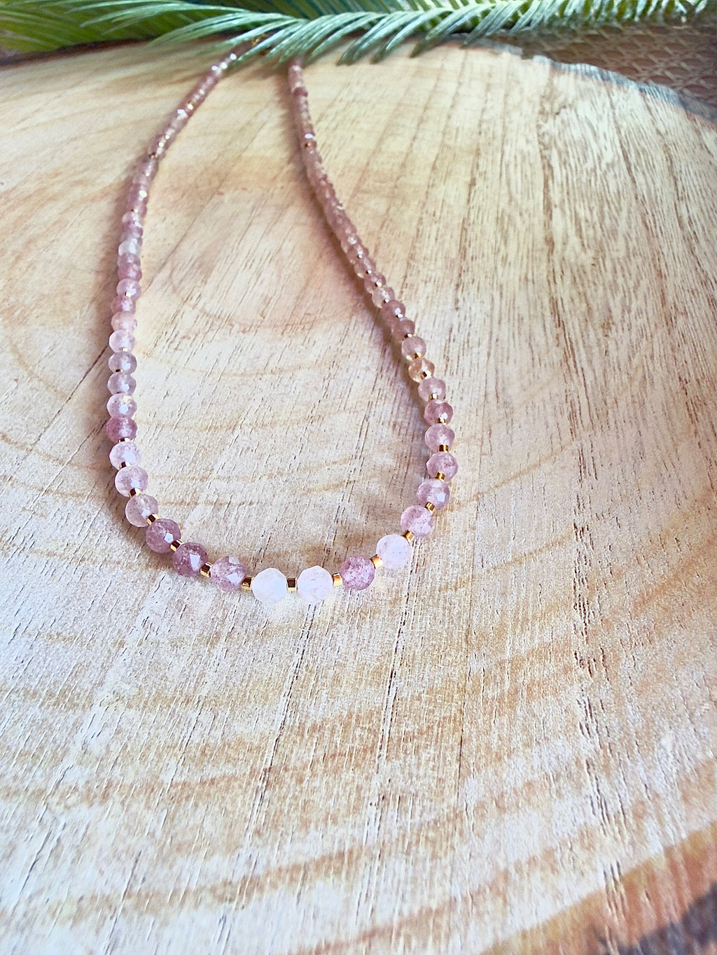 Collier Mila - Quartz Fraise