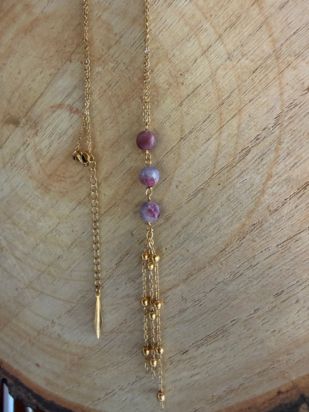 Sautoir Tourmaline Fleur de Prunier