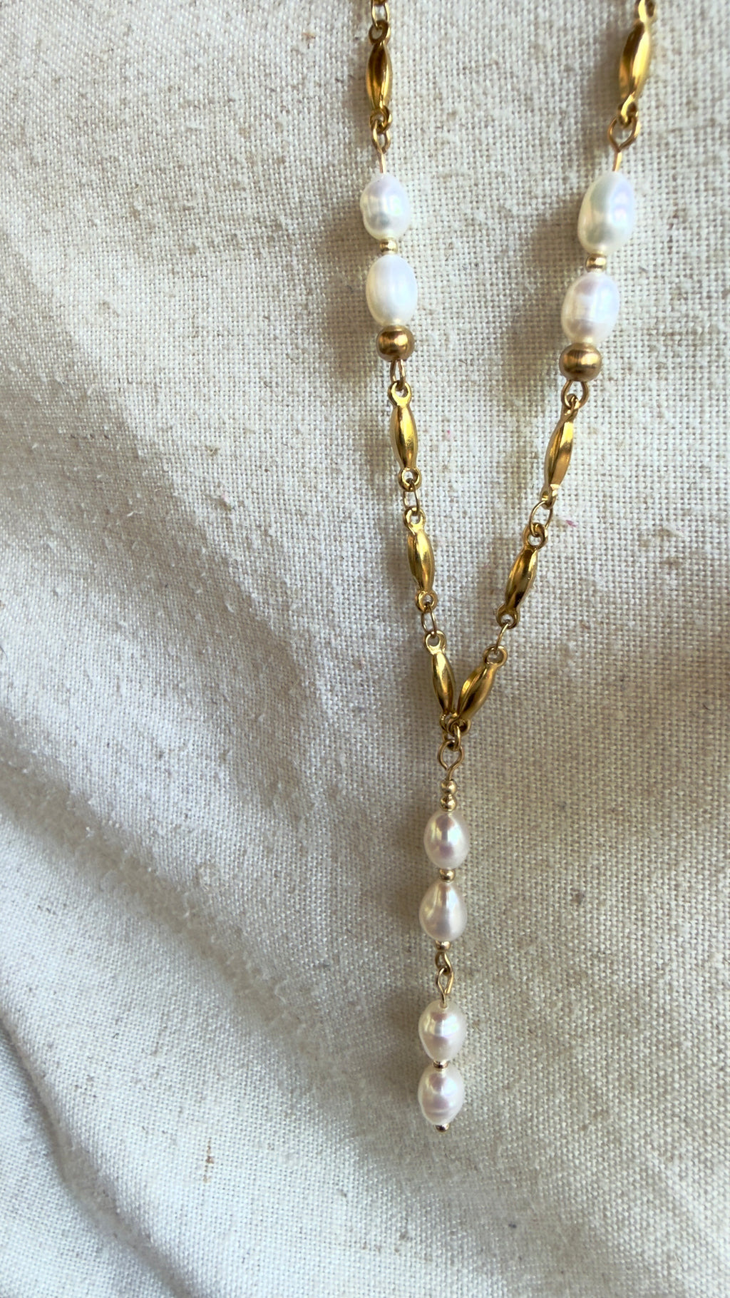 Collier Riviera style chapelet avec perles d’eau douce – Célia