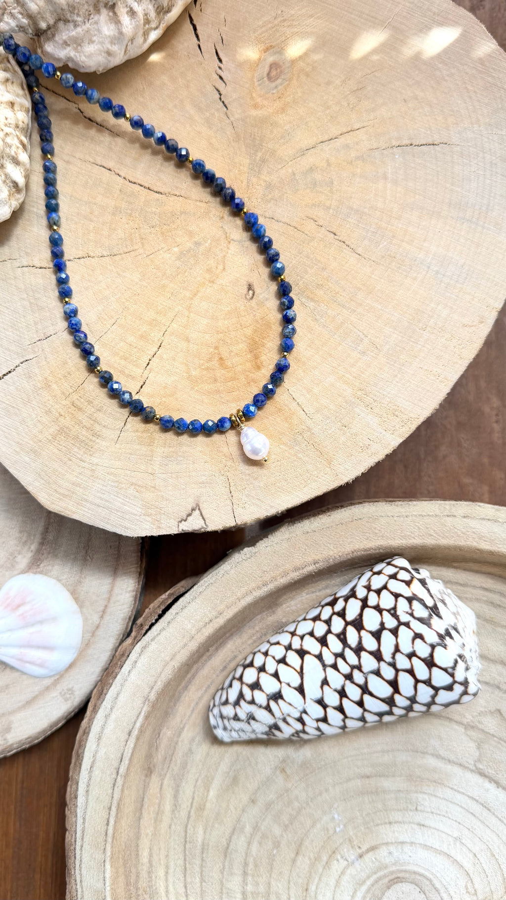 Collier Lapis-Lazuli & Perle d’eau douce