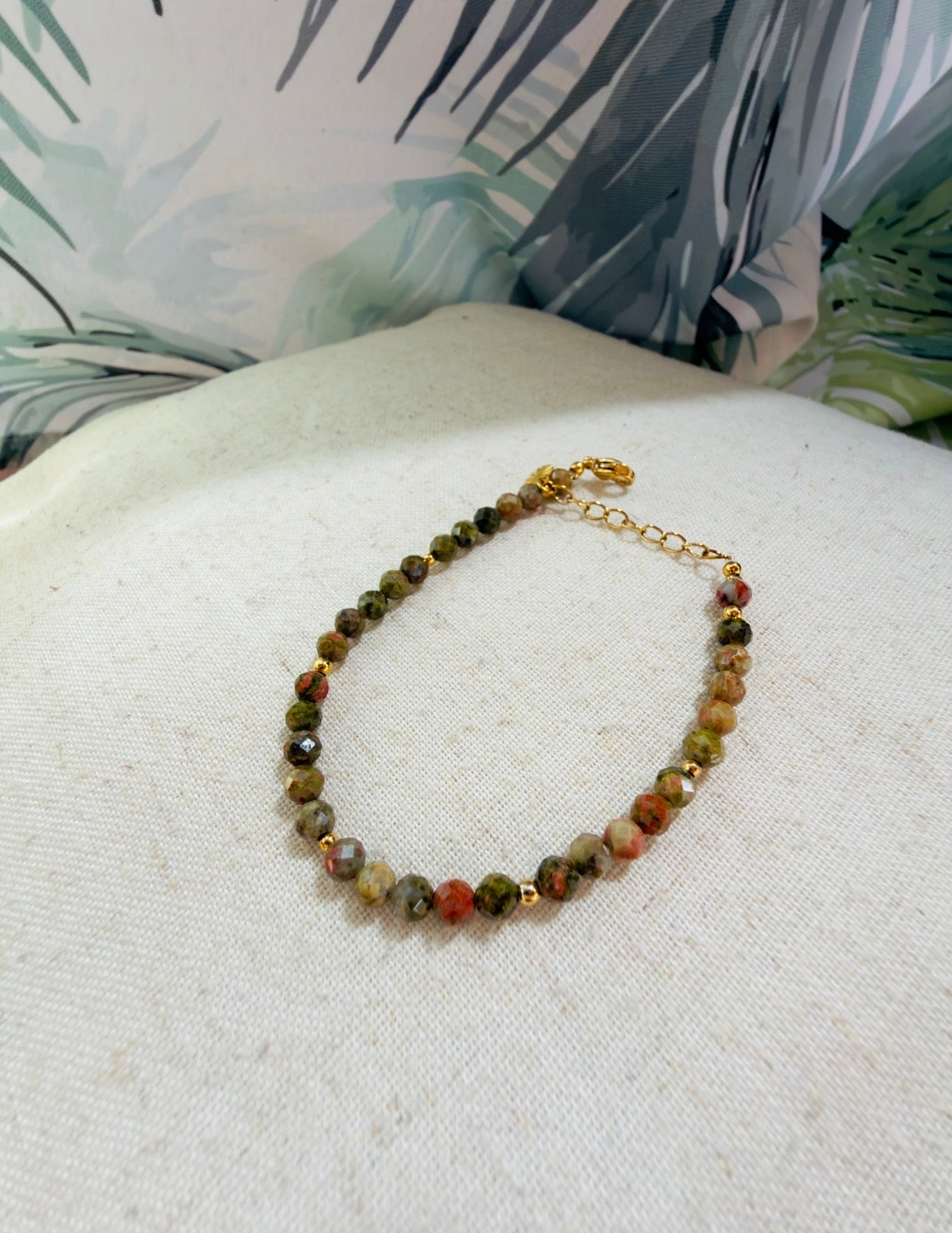 Bracelet en pierres naturelles unakite – Maïa