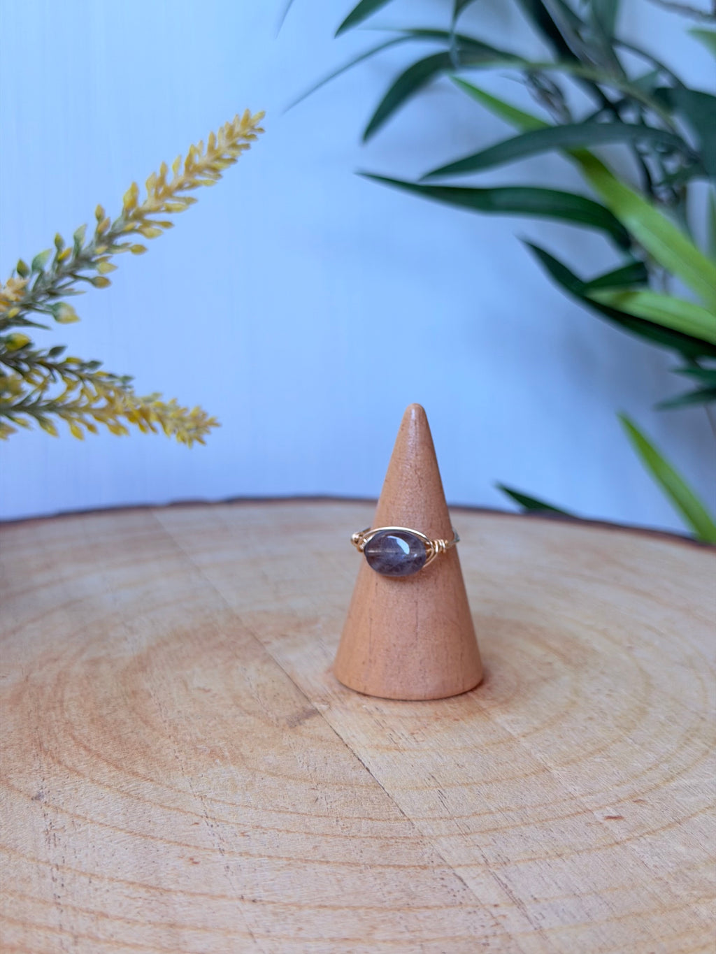 Bague Labradorite Grise