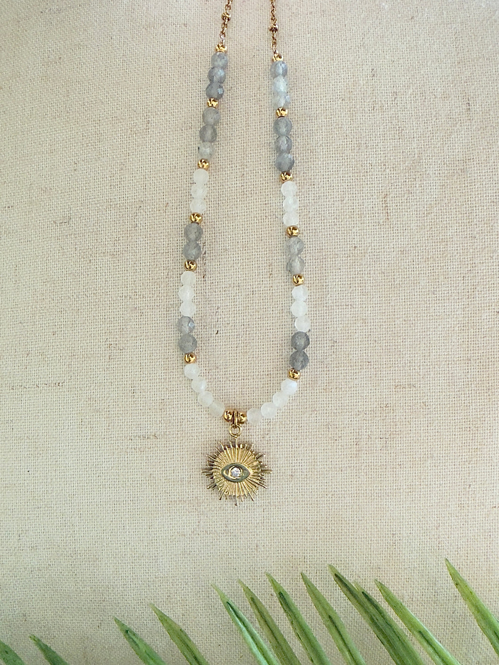 Collier Alia – Labradorite et pierre de lune