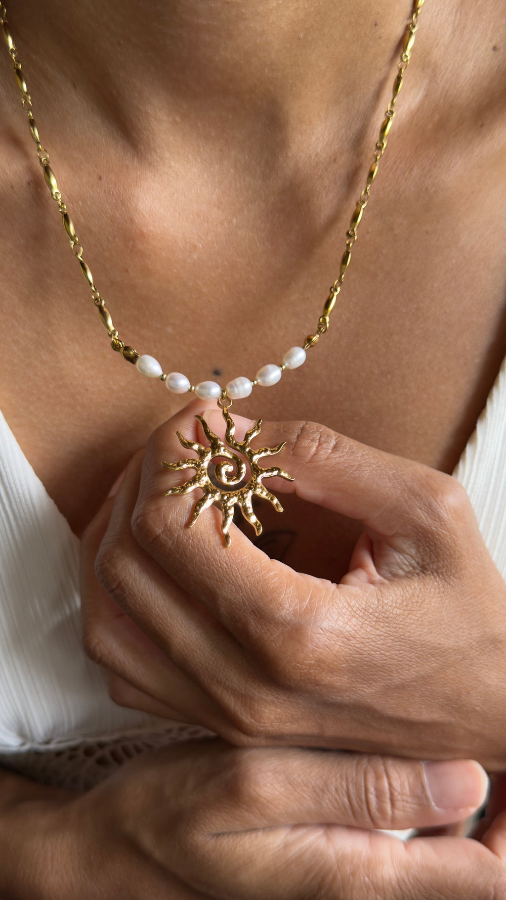 Collier Perles d’Eau Douce – Chaîne en Acier Inoxydable