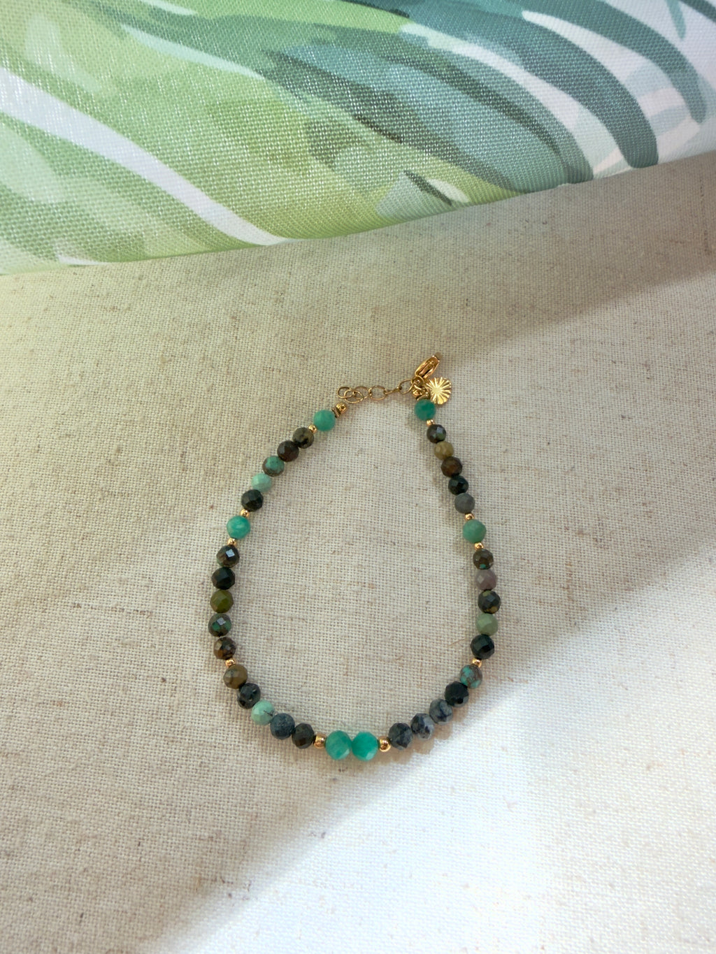 Bracelet en pierres naturelles amazonite et turquoise africaine – Lunéa