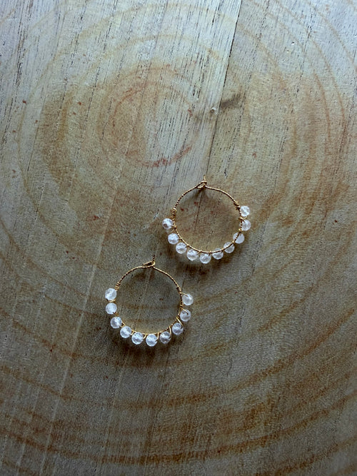 Boucles d’oreilles Cristal de Roche