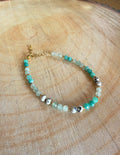 Bracelet en pierres naturelles jaspe dalmatien, amazonite et aventurine – Maïna