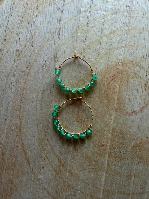 Boucles d’oreilles Aventurine Verte