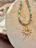 Collier Jaspe Dalmatien & Amazonite – Soleil