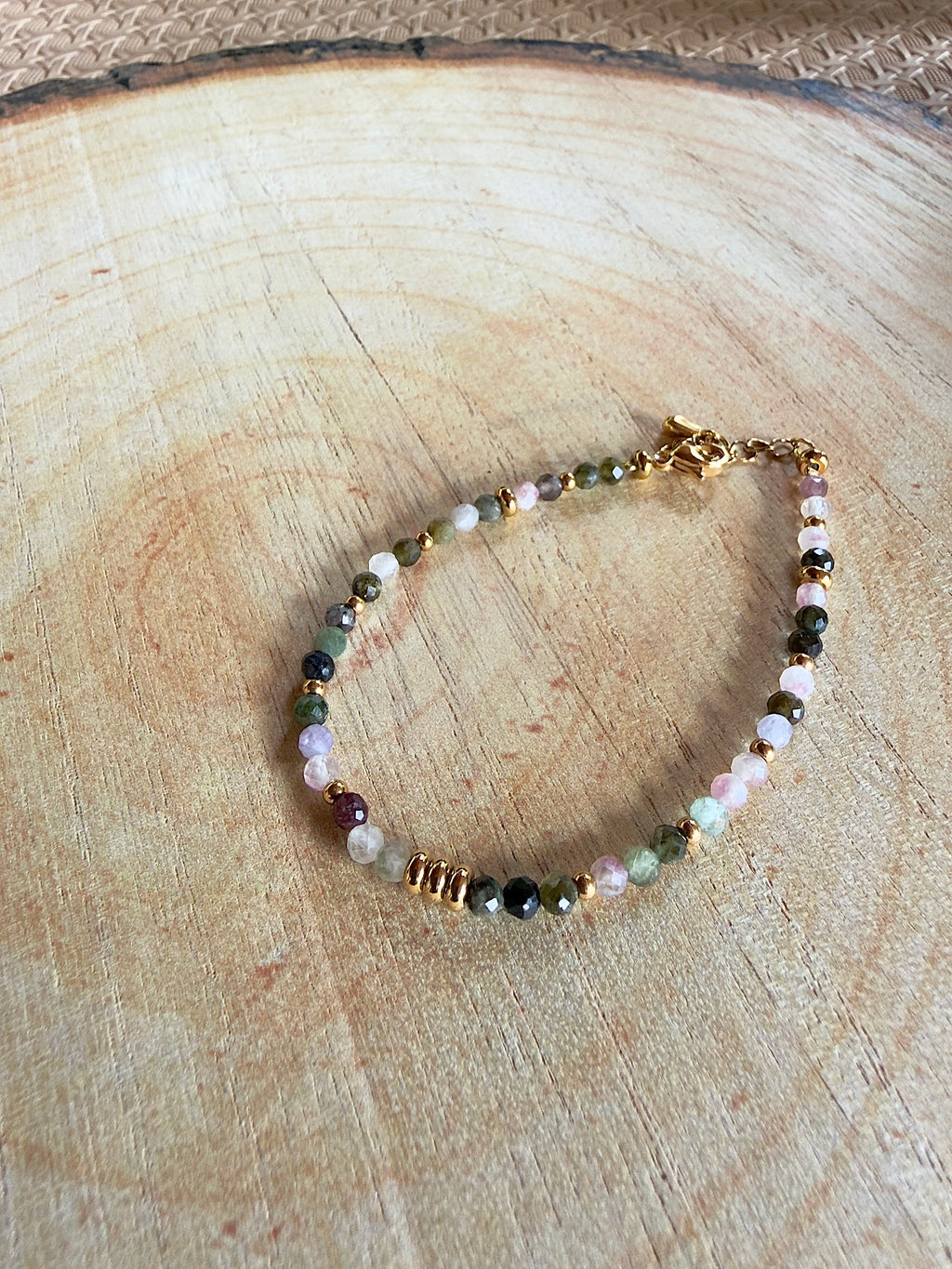 Bracelet en pierres naturelles tourmaline multicolore – Mélia