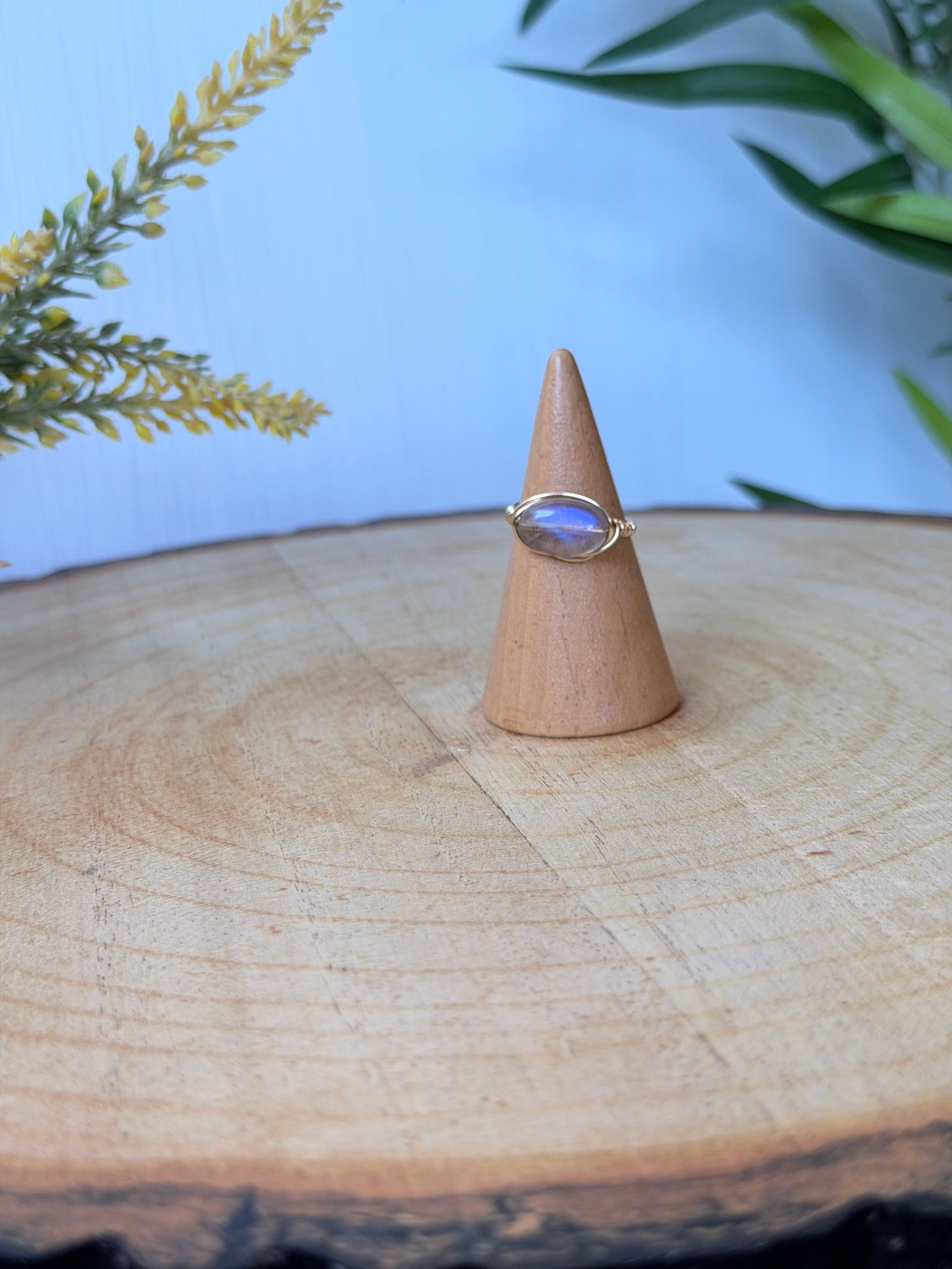 Bague Labradorite Bleue