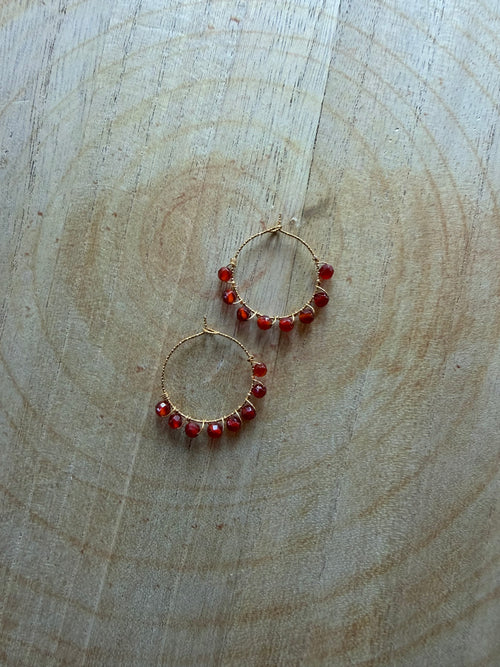 Boucles d’oreilles Cornaline
