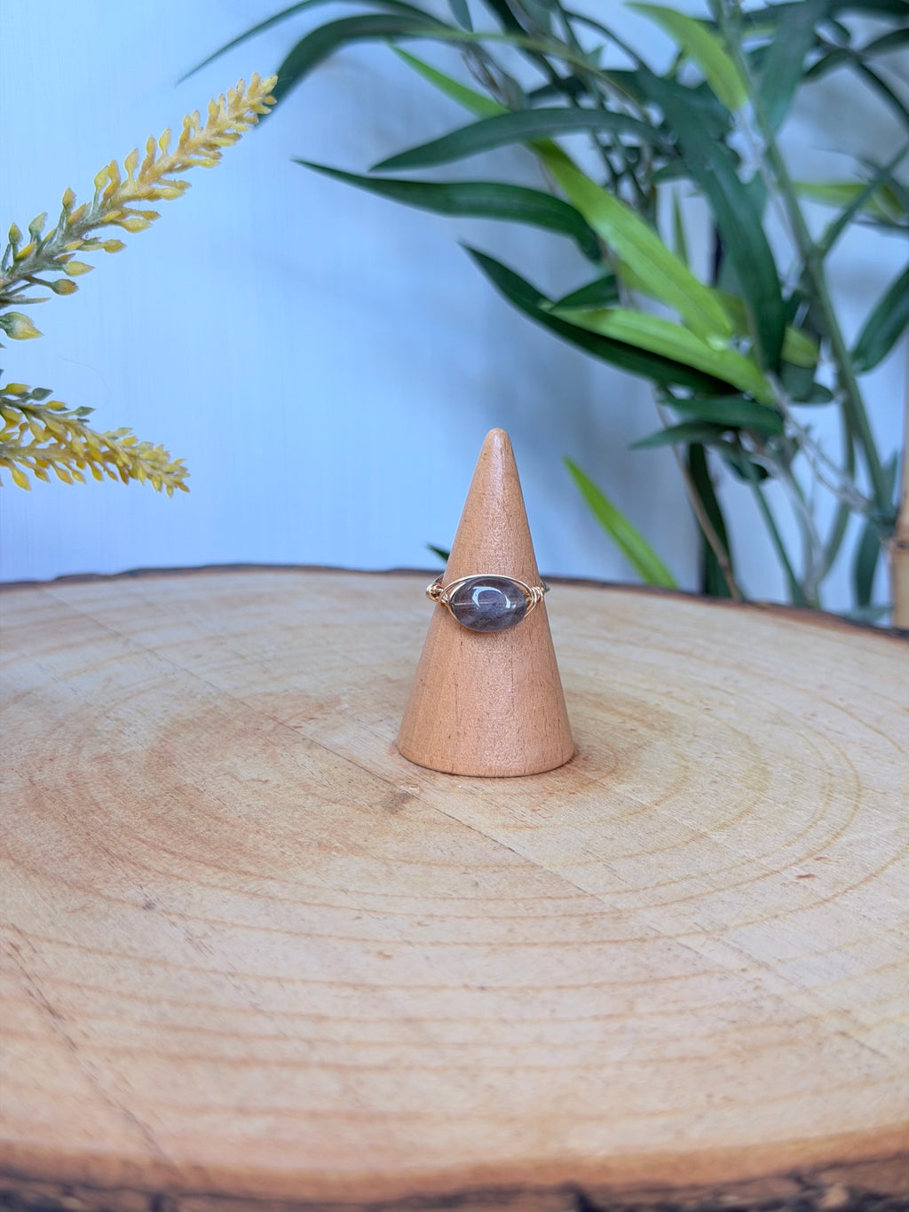 Bague Labradorite Grise