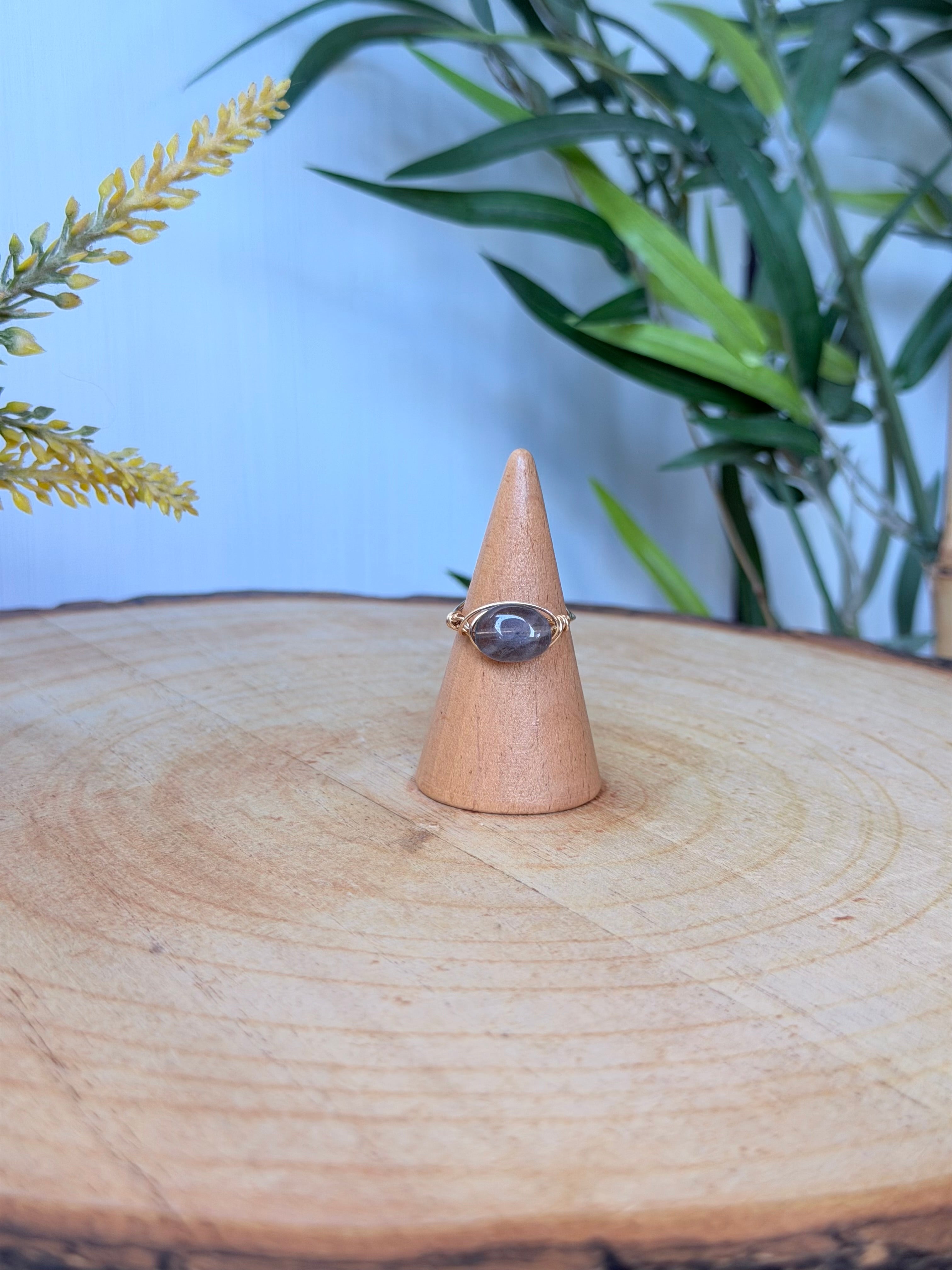 Bague Labradorite Grise