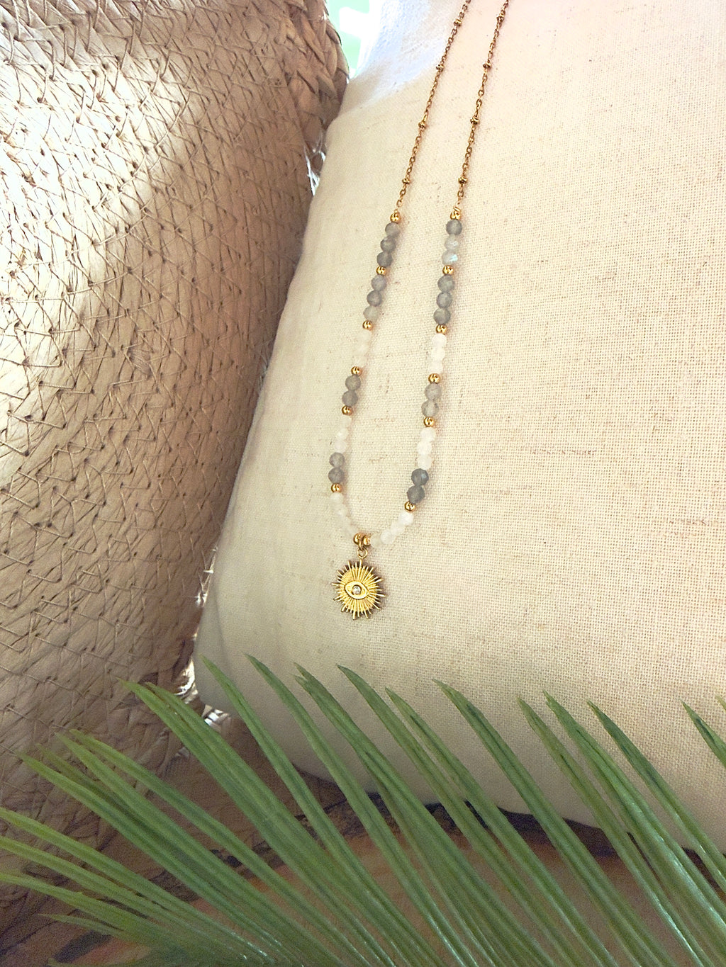 Collier Alia – Labradorite et pierre de lune