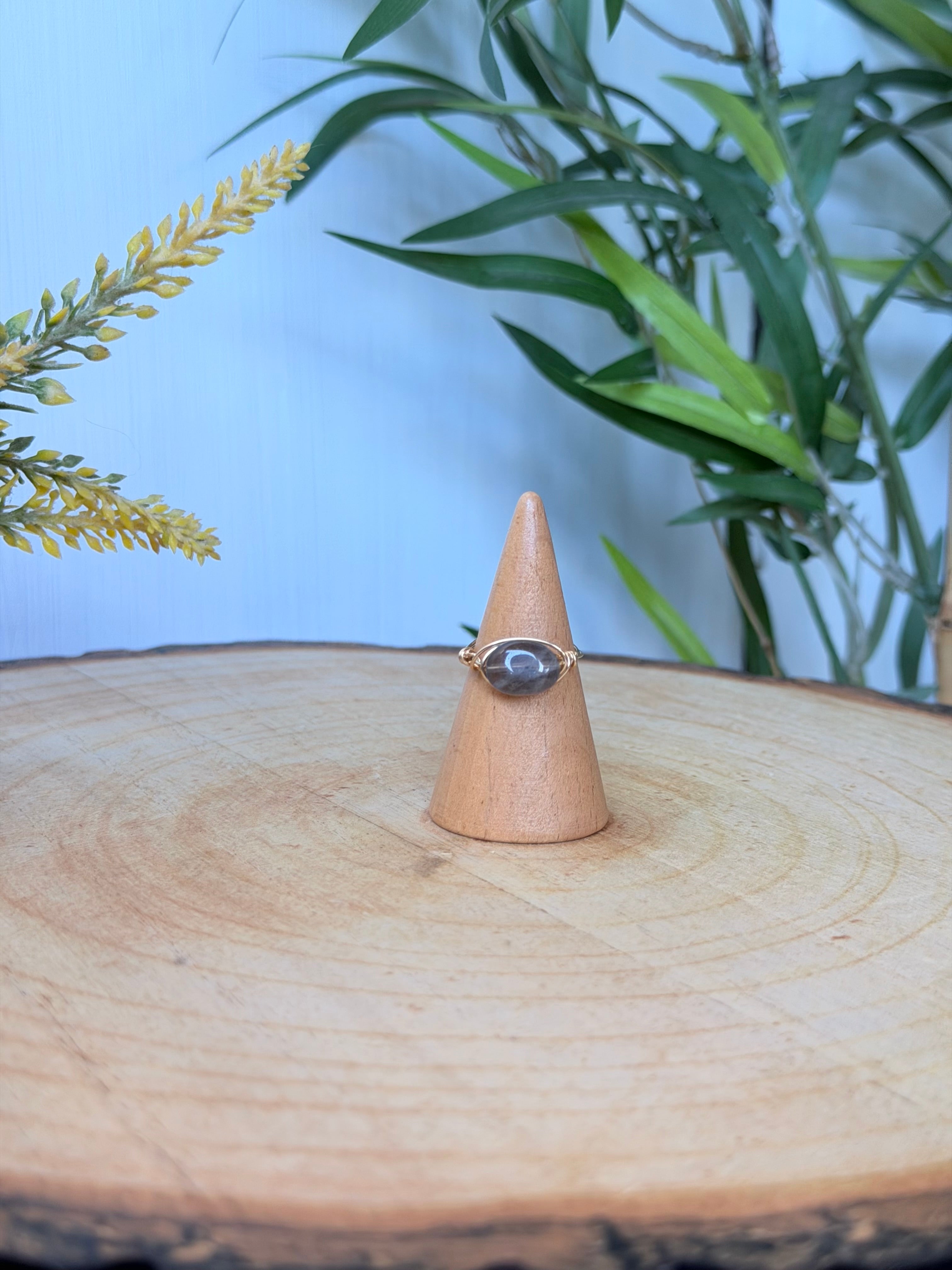 Bague Labradorite Grise