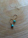 Boucles d’oreilles Amazonite & Hématite Dorée