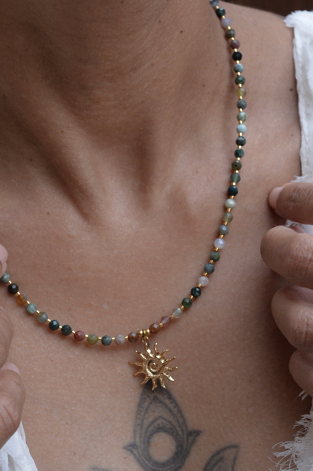 Le collier Agatha - Agate Indienne