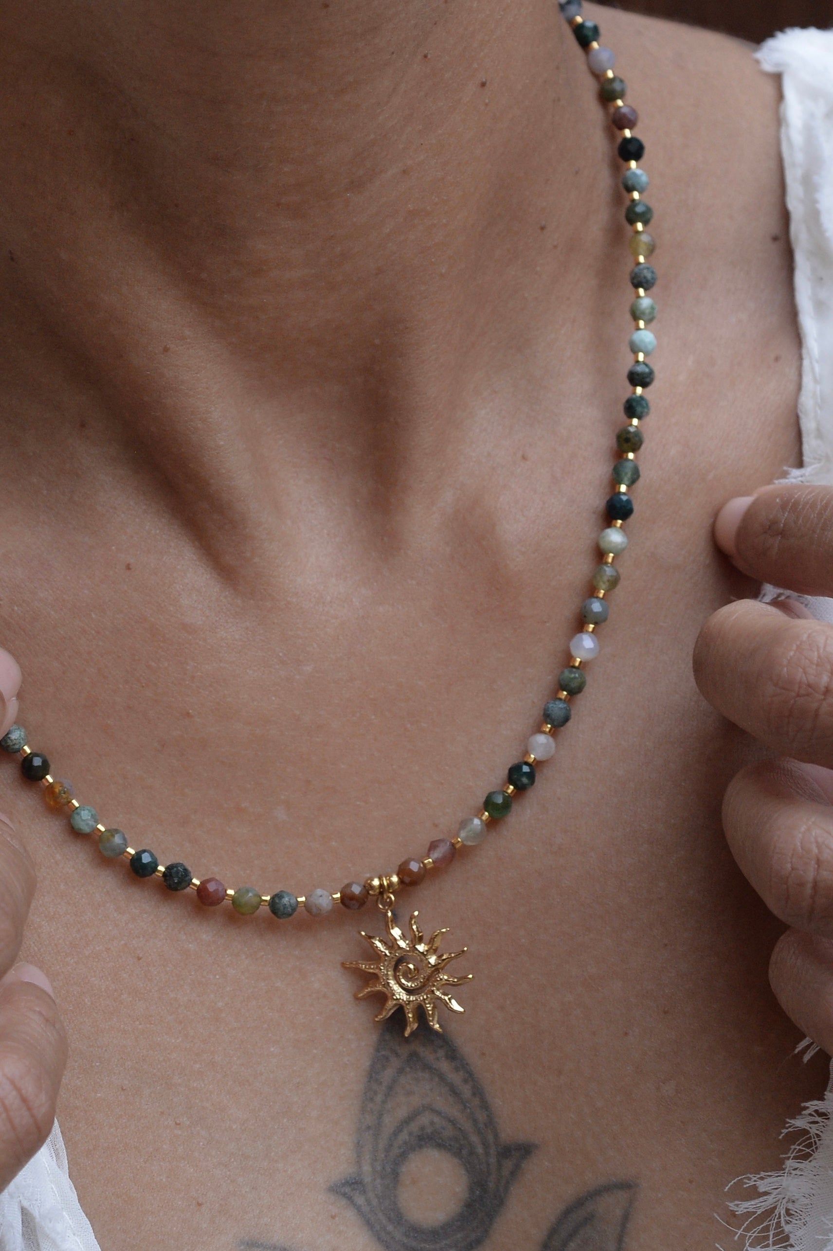 Le collier Agatha - Agate Indienne