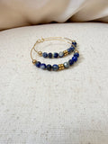 Boucles d’oreilles Nayra – Lapis-lazuli et acier inoxydable