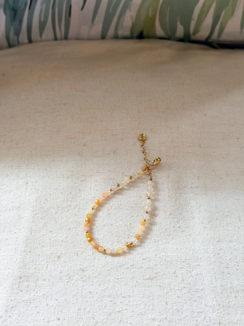 Bracelet en pierres naturelles pierre du soleil, aventurine jaune et citrine – Soléa