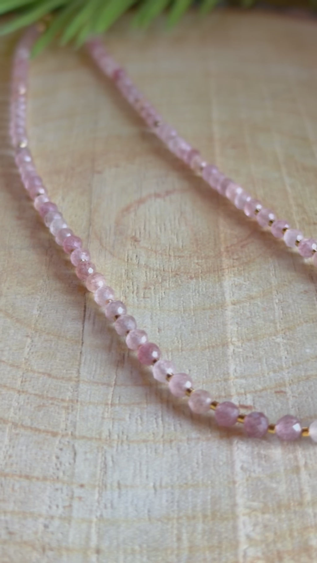 Collier Mila - Quartz Fraise