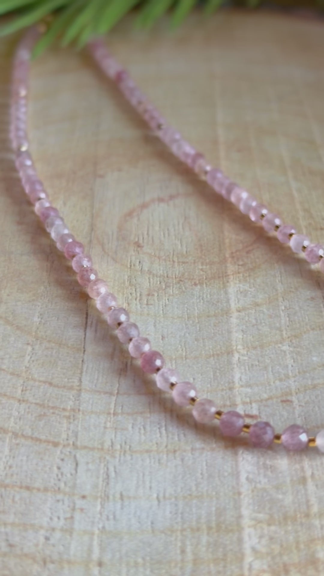 Collier Mila - Quartz Fraise