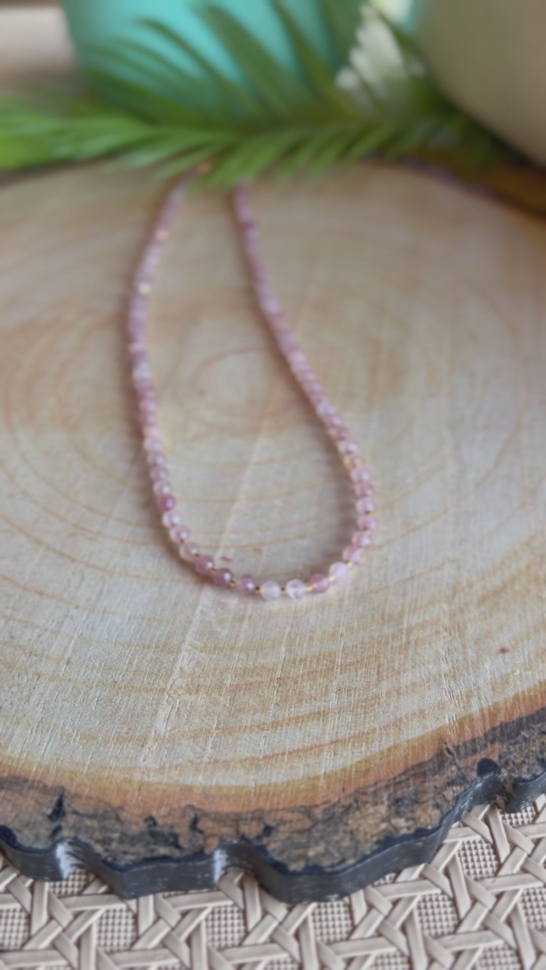 Collier Mila - Quartz Fraise