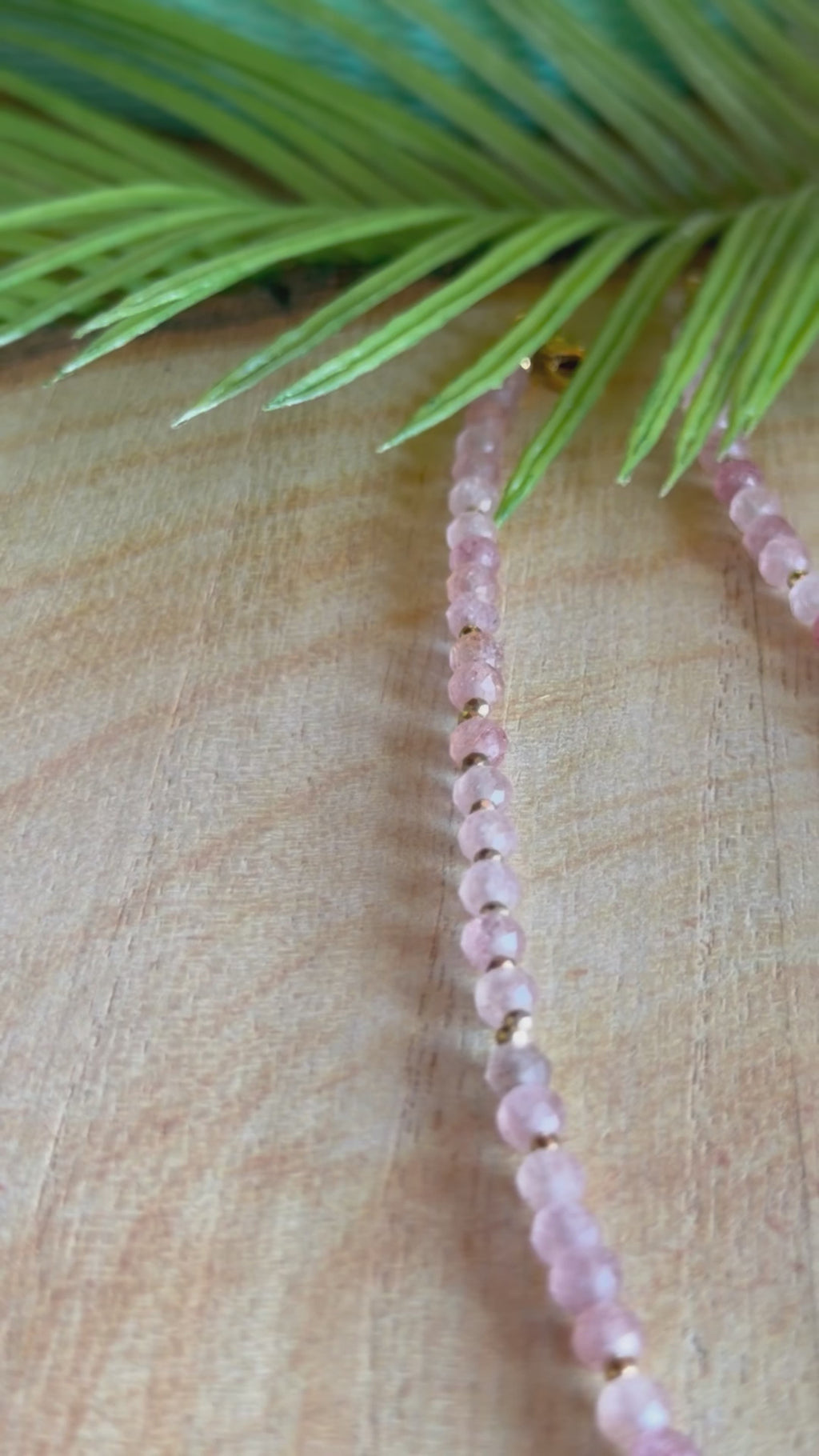 Collier Mila - Quartz Fraise