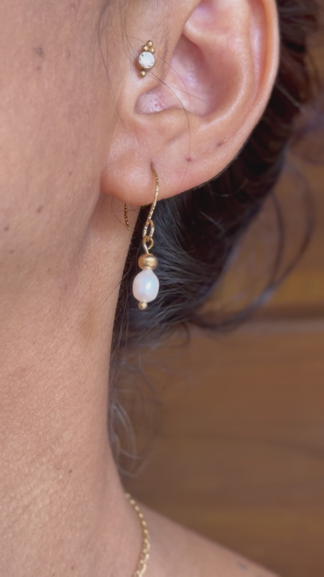 Les boucles Lya - Perles d'eau douce