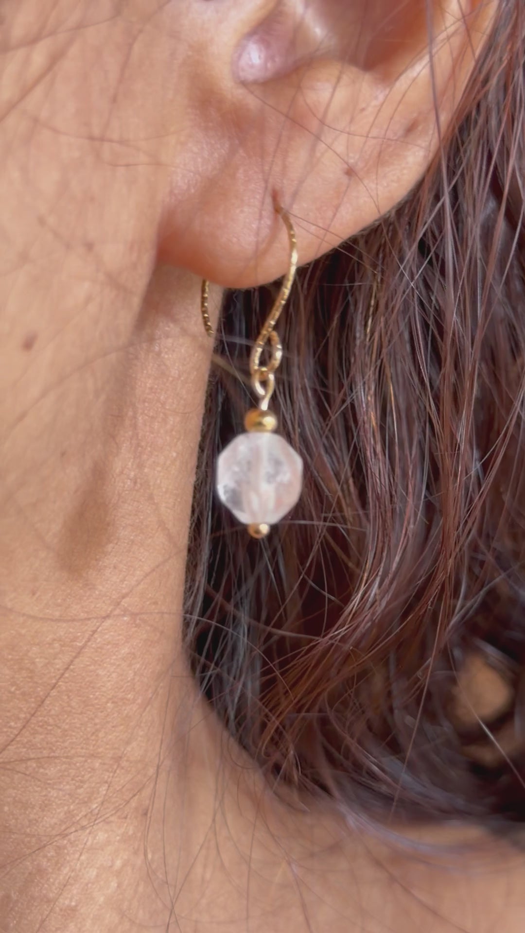Les boucles Alba - Cristal de roche