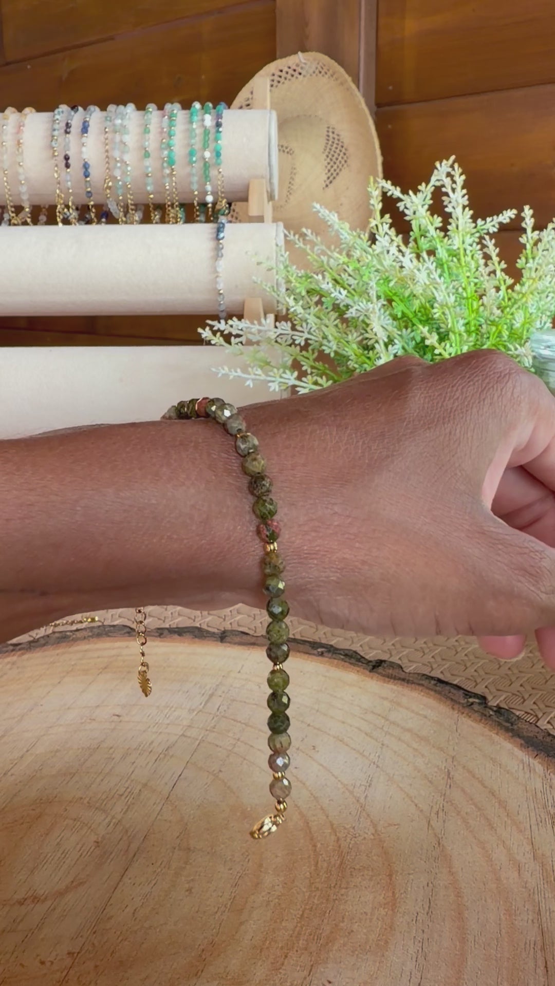 Bracelet en pierres naturelles unakite – Maïa