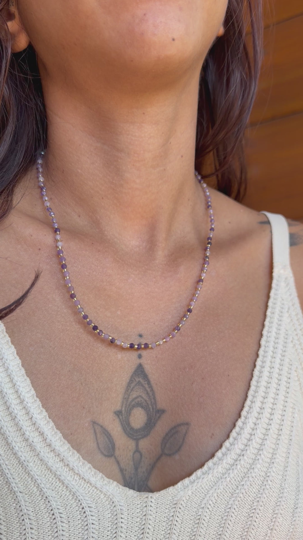Collier Léna - Lépidolite