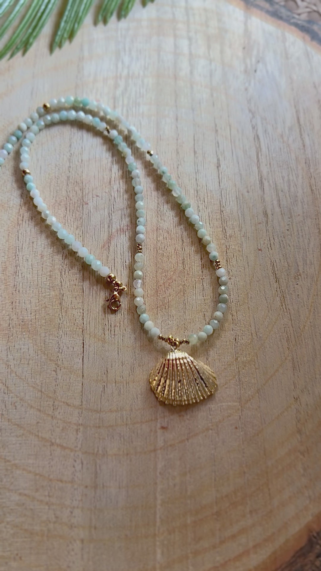 Collier Lila - Amazonite et coquillage
