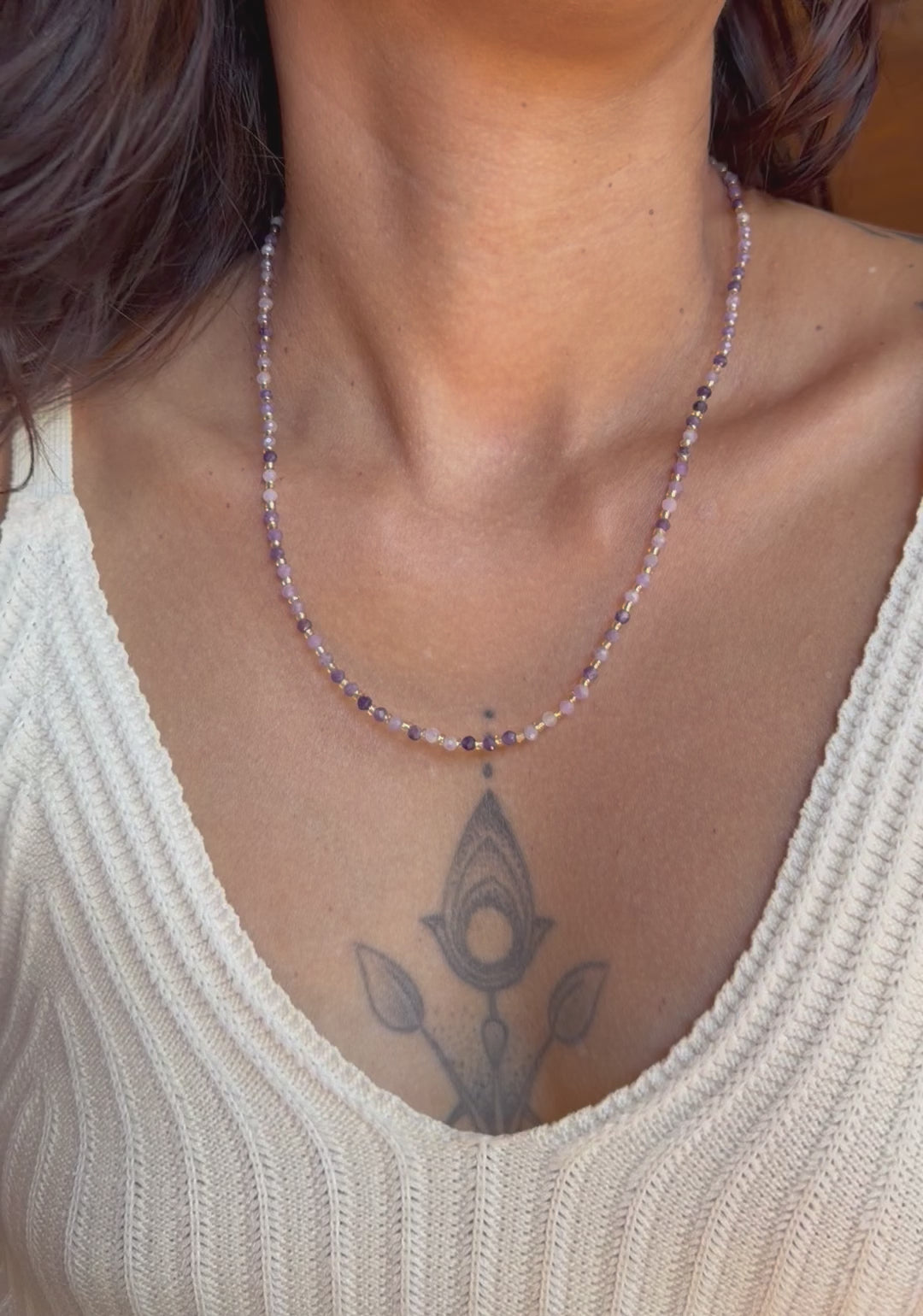 Collier Léna - Lépidolite